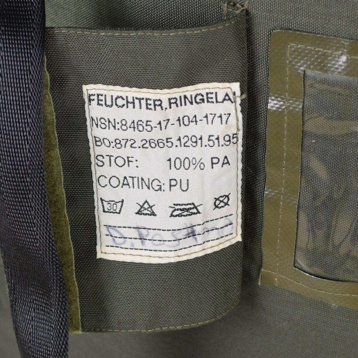 Äkta holländska armé oliv sovsäck bärspåse påpaket duffel säck