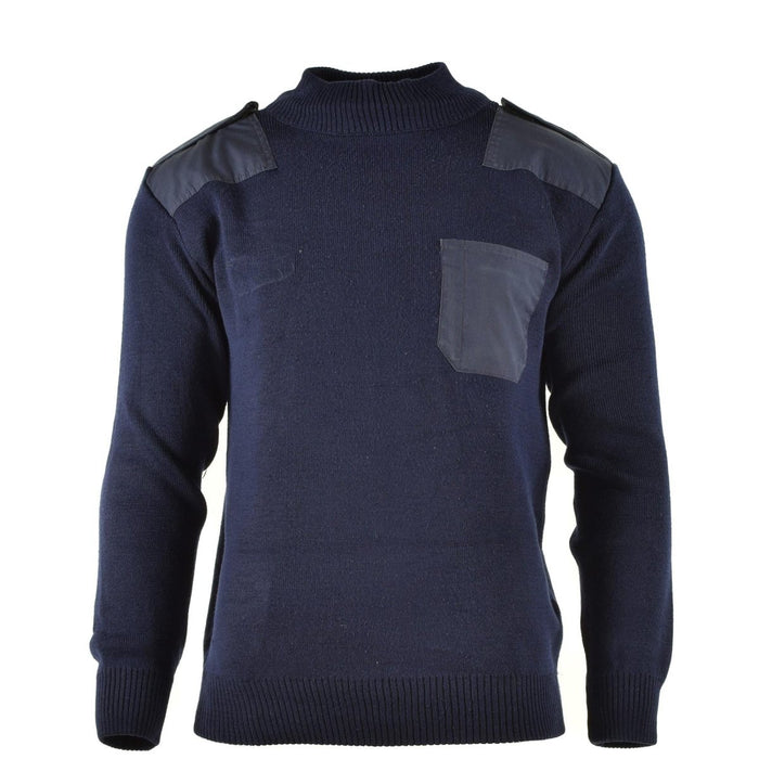 Äkta holländsk armétröja Blue Jumper Militärtröja Rundhalsofficer - GoMilitar