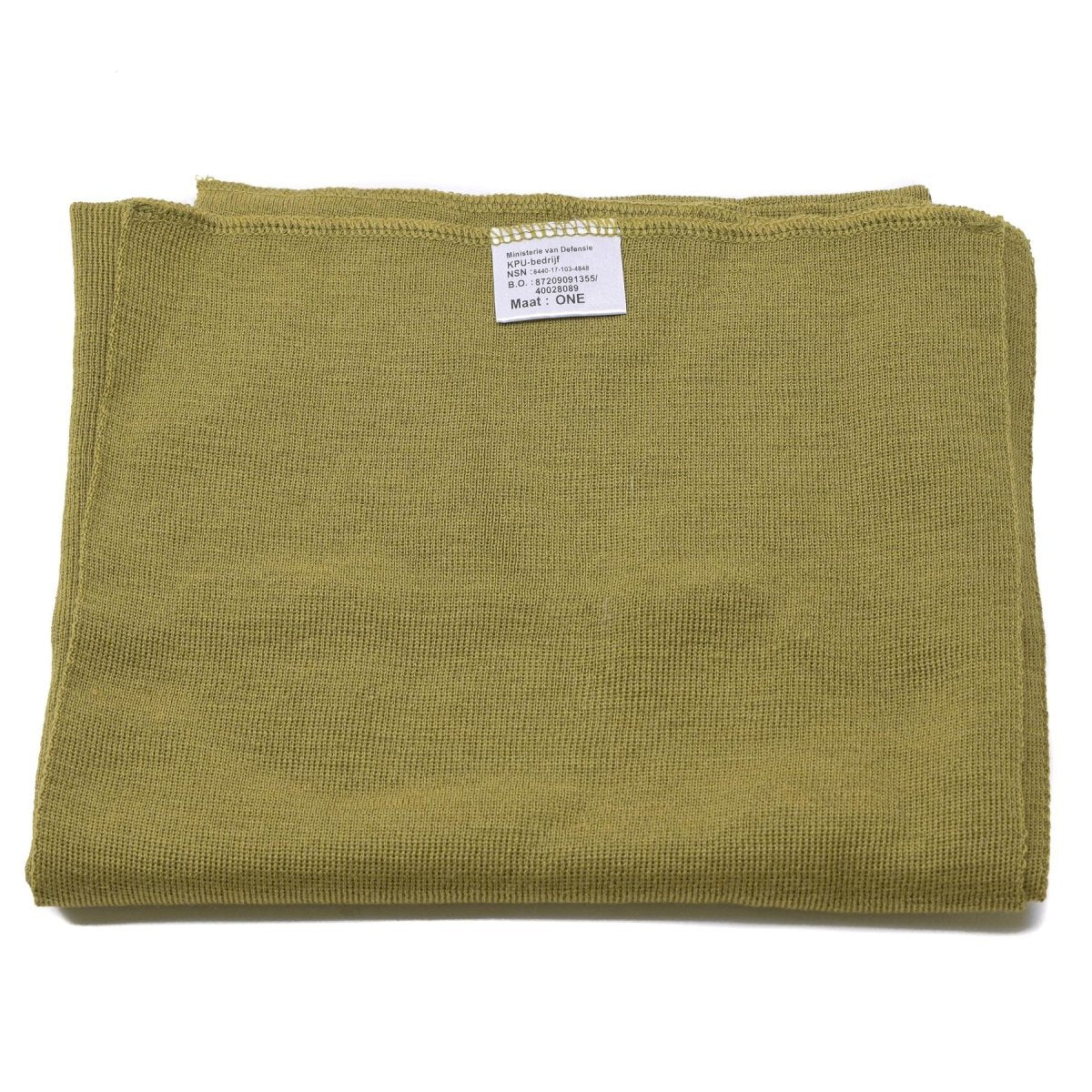 Äkta holländska arméns halsduk Khaki Militäröverskott halsrör Merino Wool Cotton Ny