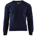 Äkta holländska armétröja blå jumper militär pullover runda nackoffiser