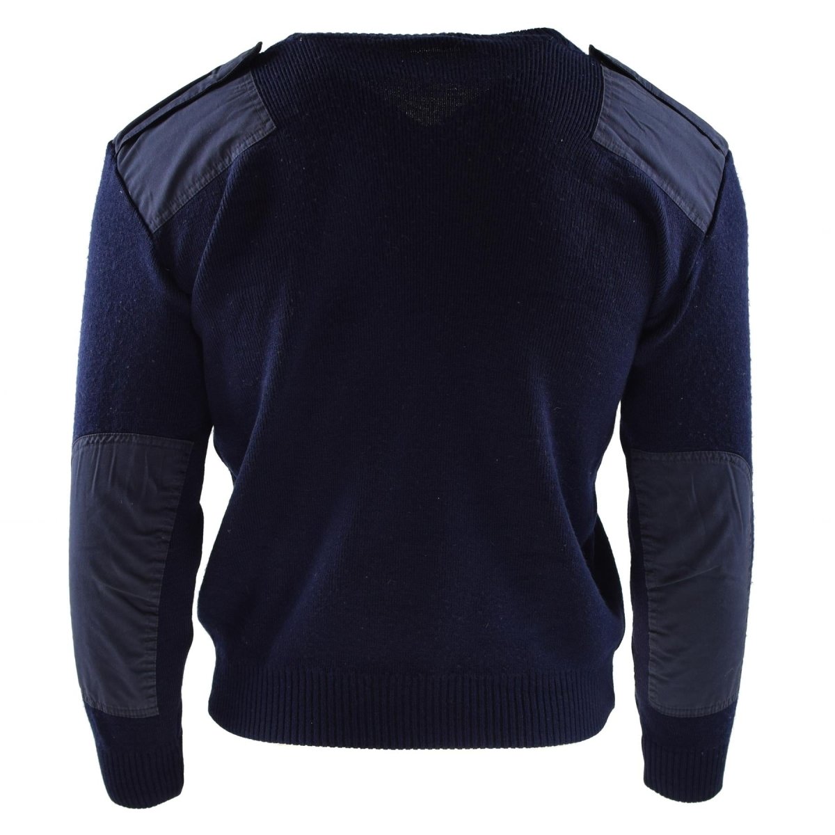 Äkta holländska armétröja blå jumper militär pullover runda nackoffiser
