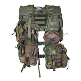 Äkta holländska militärolivväst set 7st Modular Forest Camo Molle Pouches