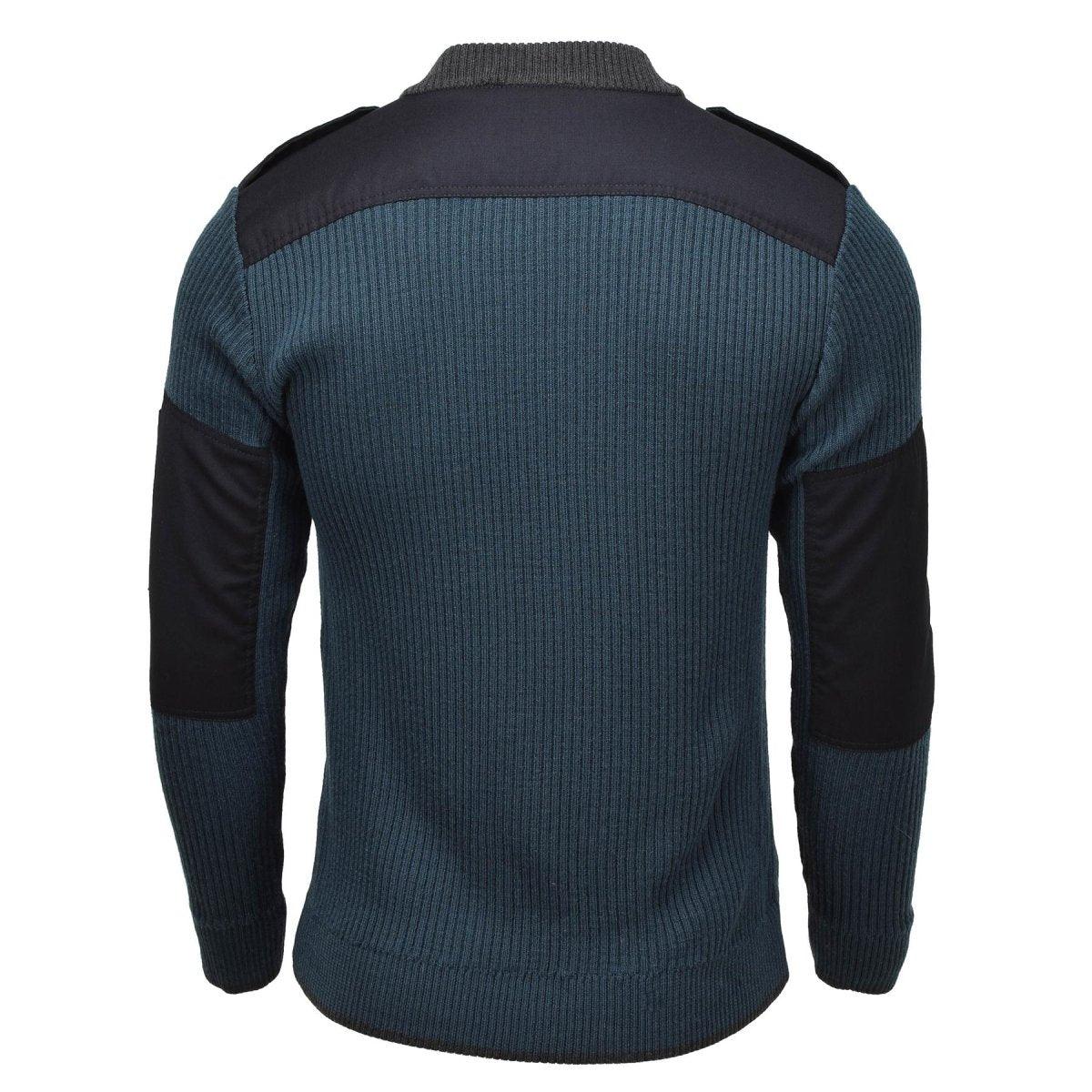 Äkta holländska militära pullover rib stickade kallt väder blå aktivt tröja tröja