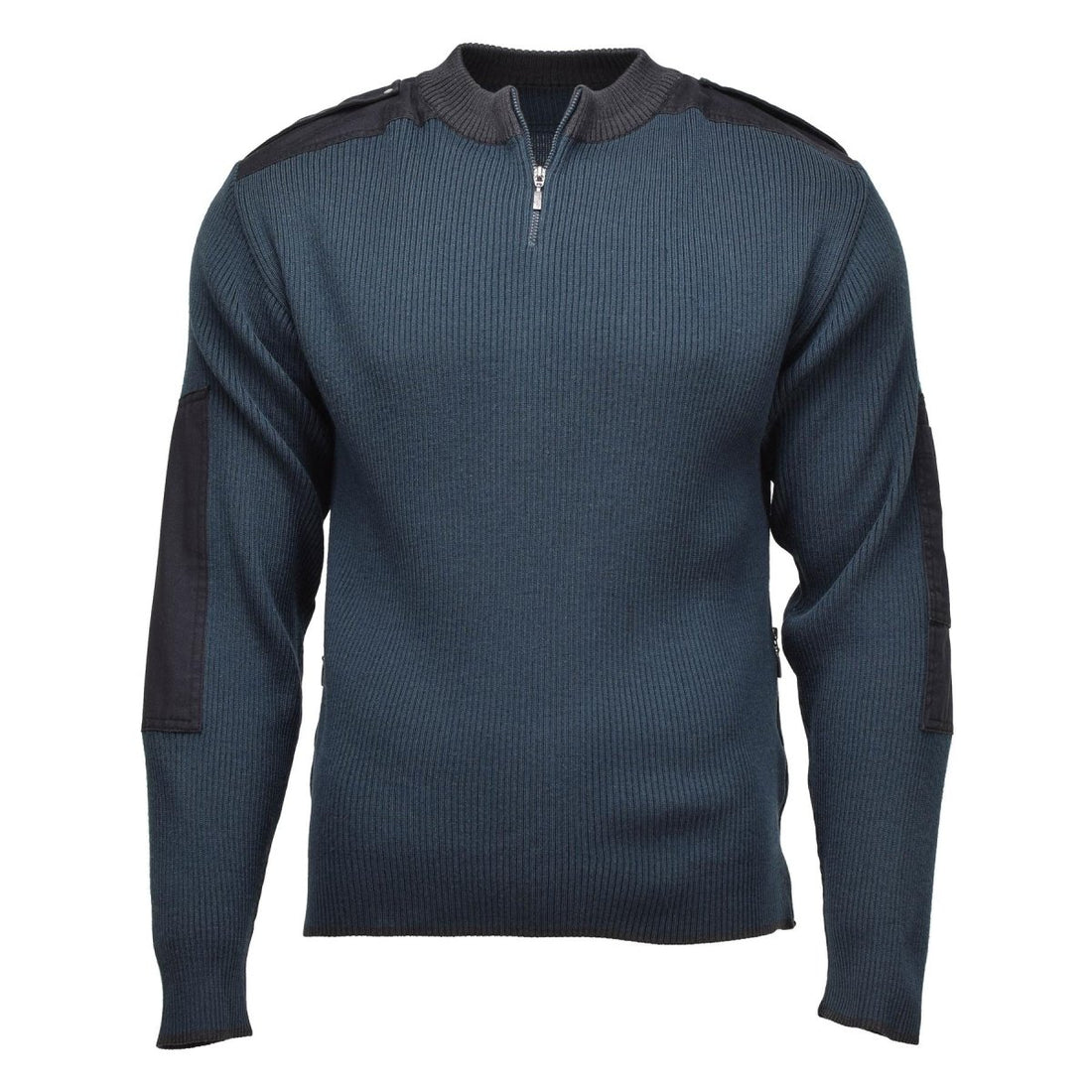 Äkta holländska militäröverskott Troyer Pullover Warm Quarter Zip Blue tröja