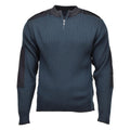Äkta holländska militäröverskott Troyer Pullover Warm Quarter Zip Blue tröja