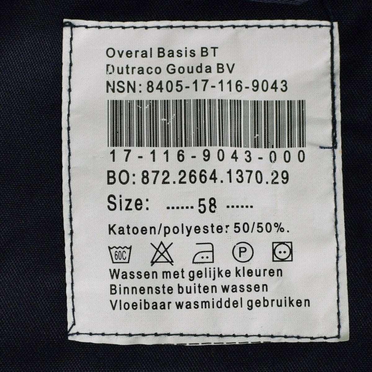 Äkta holländska marinen Coverall Army Jumpsuit Blue Boilersuit Protective Work Gear