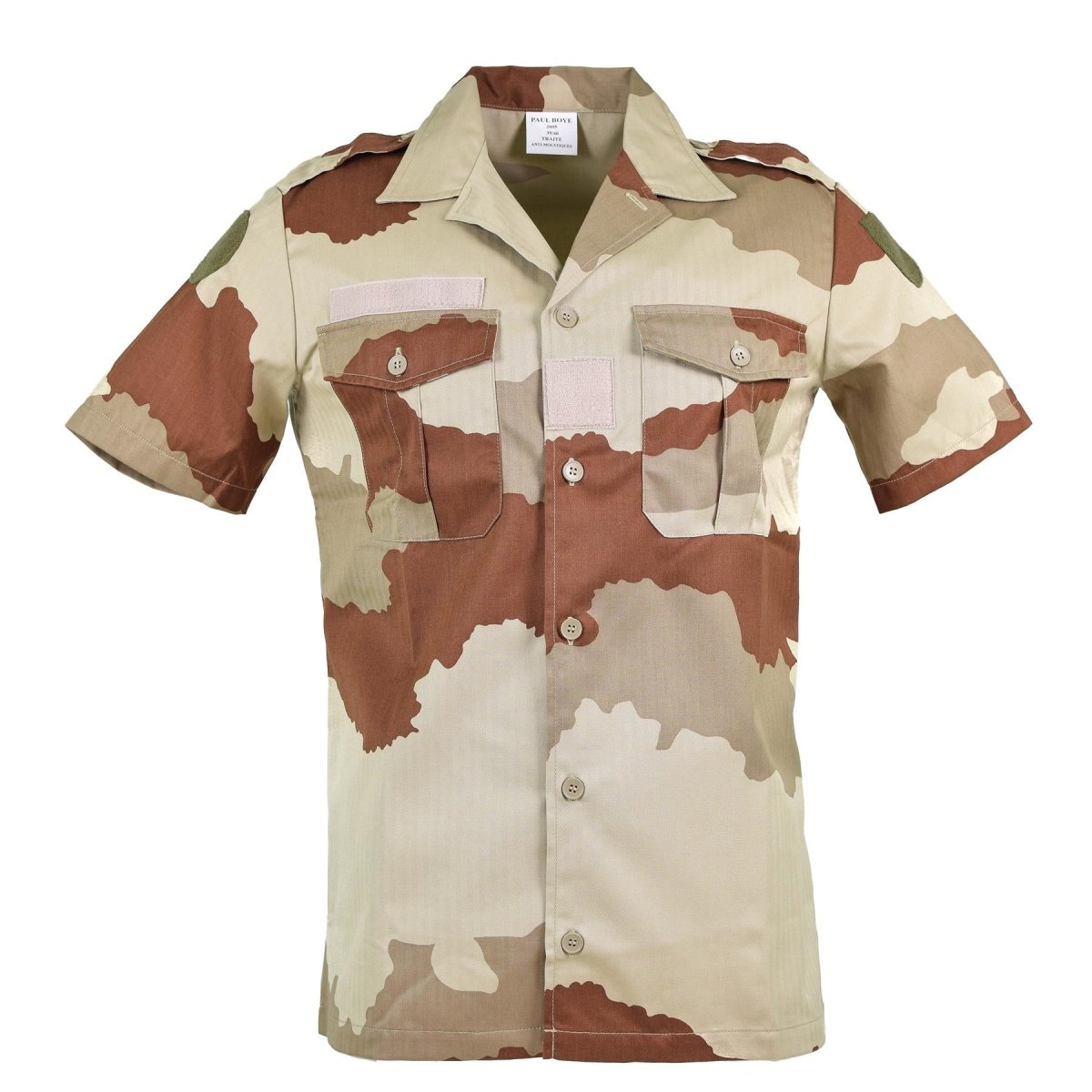 Äkta franska armé f2 skjorta öken camo kort ärm militär överskott utgåva nytt