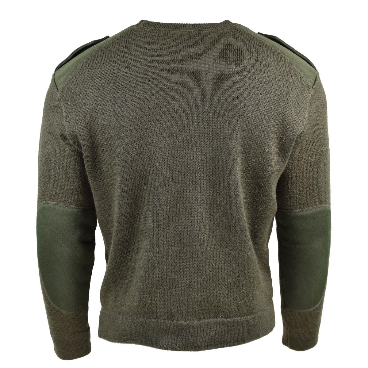 Äkta franska arméns pullover olivkommando jumper militär tröja rund hals