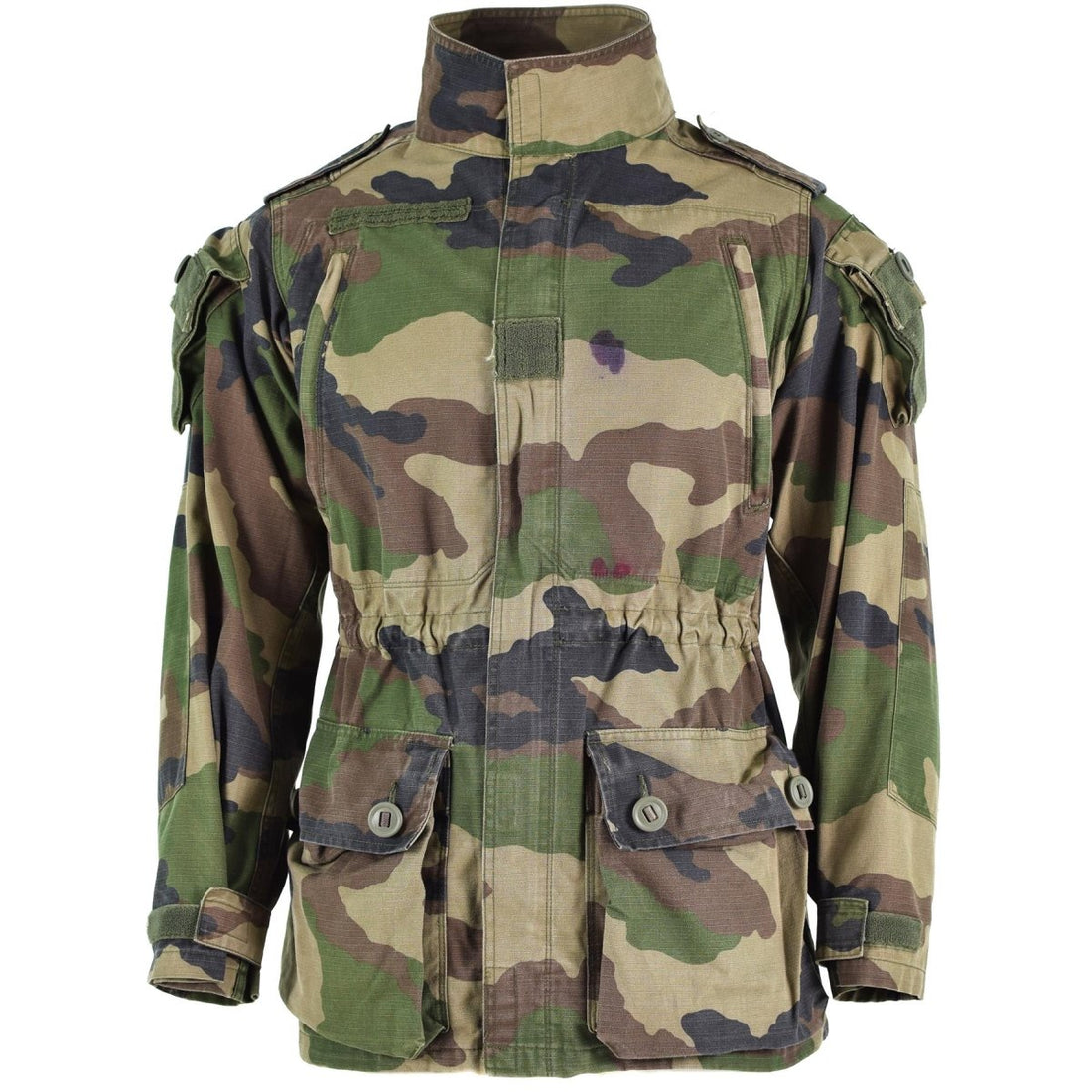 Äkta franska armésmockjacka CCE Camo Military Combat Parka Sateen Felin T4