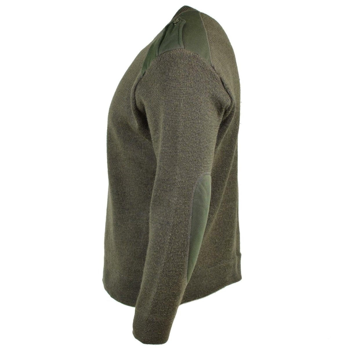 Äkta franska armétröja olivkommando militära män pullover rund hals ny