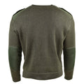 Äkta franska armétröja olivkommando militära män pullover rund hals ny