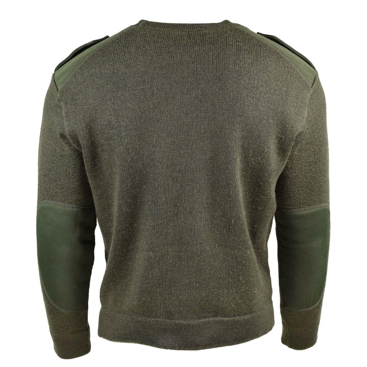 Äkta franska armétröja olivkommando militära män pullover rund hals ny