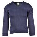 Äkta franska militärskola blå Jersey Army Sweatshirt V-ringning