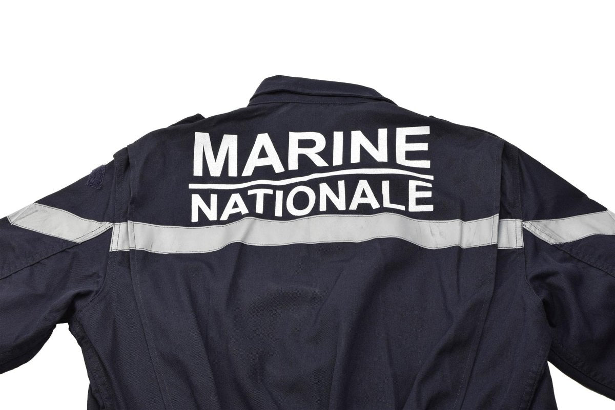 Äkine French Navy Coverall Thermostable Marine Jumpsuit Solid Dark Blue New New