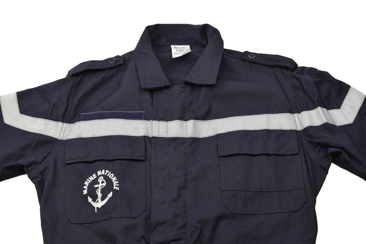Äkine French Navy Coverall Thermostable Marine Jumpsuit Solid Dark Blue New New