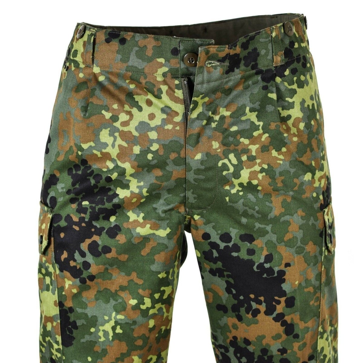 Äkta tyska arméfrågor flecktarn byxor fält strid camo bw byxor nya