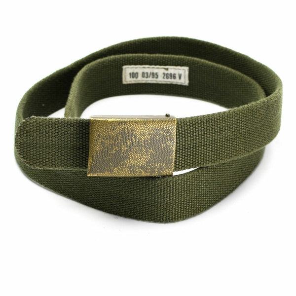 Äkta tyska arméns militära bälte Canvas Pants Byxor Combat Issue W Buckle