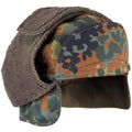 Äkta tyska armé militär vinterhögkamp Flecktarn hatt varmt kallt väder