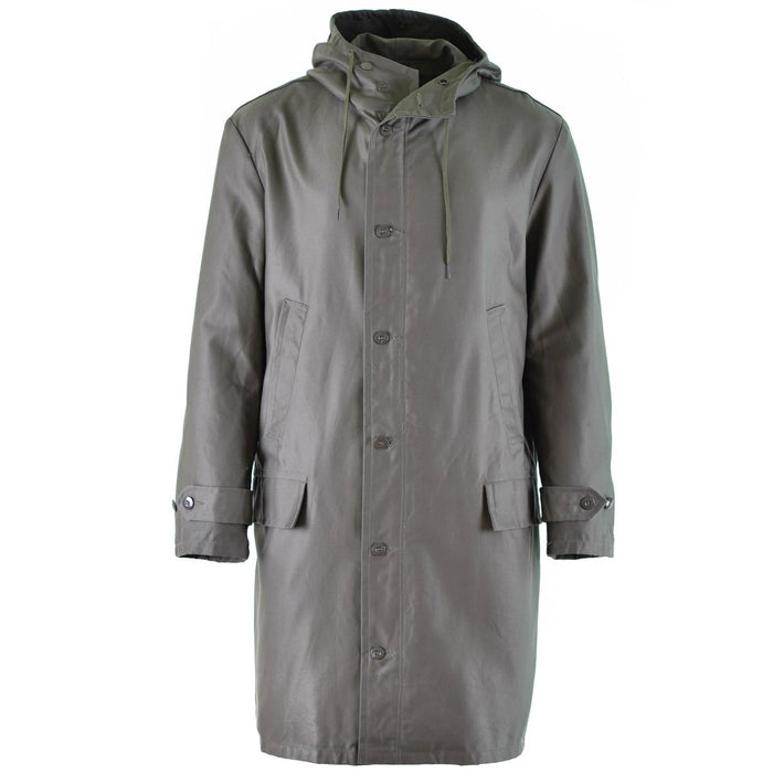 Äkta tysk armé parkas oliv militär överskottsjacka lång kappa OD vintage NYHET - GoMilitar