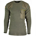Äkta tyska arméns pullover commando jumper grön oliv tröja ull ny