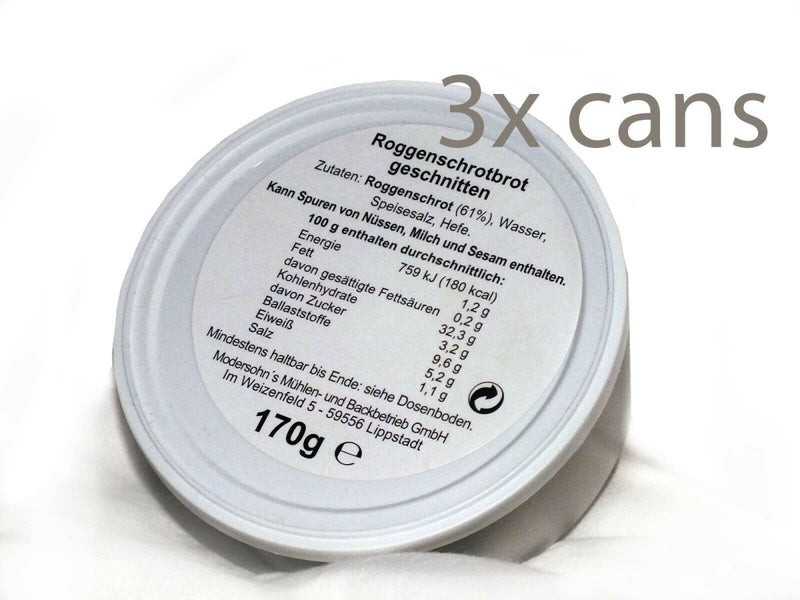 Äkta tyska arméöverlevnadsmatpaket utomhusbröd 170g Nato Mre Can Bread Tin