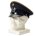 Äkta tyska arméns visirkap. Flygstyrkor militär toppade hatt luftware ny