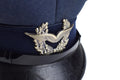 Äkta tyska arméns visirkap. Flygstyrkor militär toppade hatt luftware ny