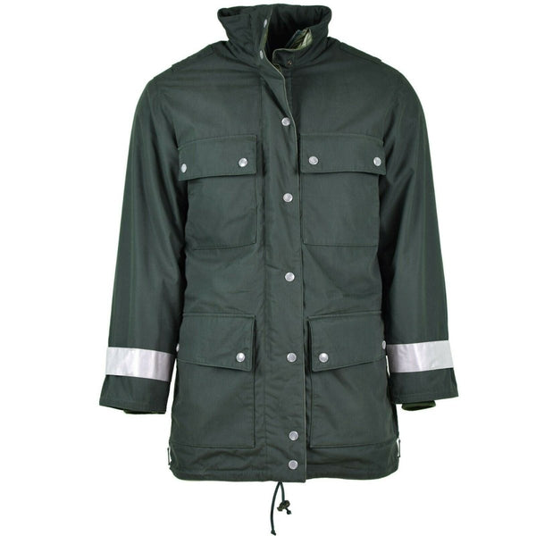 Äkta tysk polisjacka Goretex Green Waterproof BGS Parka Border Guard