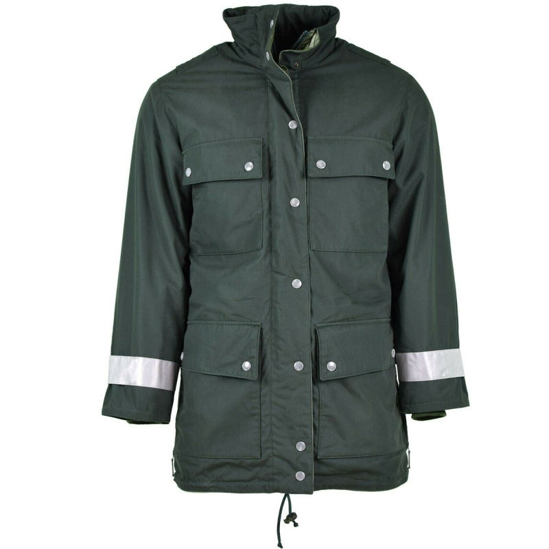 Äkta tysk polisjacka Goretex Green Waterproof BGS Parka Border Guard