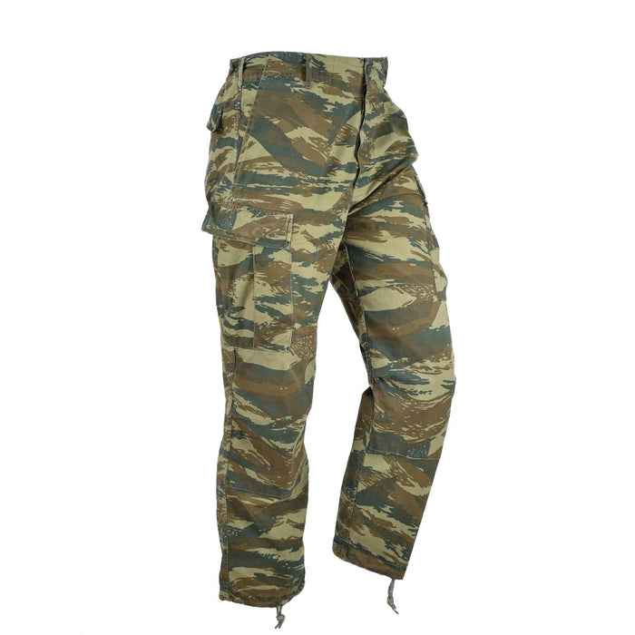 Äkta grekisk armé BDU byxor ödla camo ripstop Grekland militär överskottsbyxa - GoMilitar