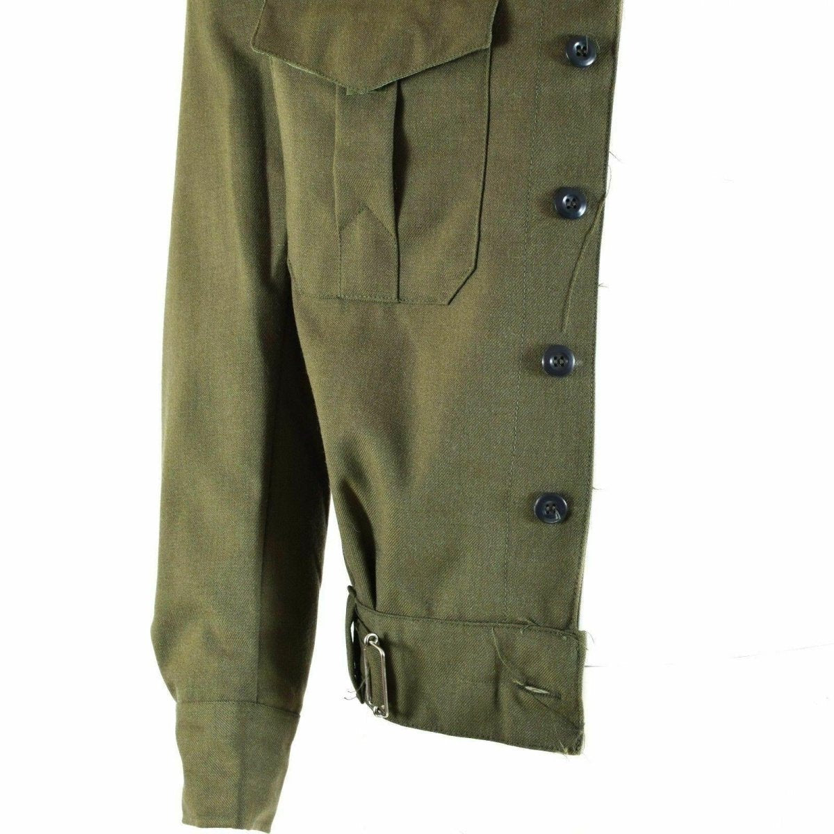 Äkta grekiska arméfält Ike Jacket Gabardine Wool Blaze Olive Military New