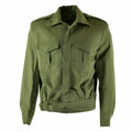 Äkta grekiska arméfält Ike Jacket Gabardine Wool Blaze Olive Military New