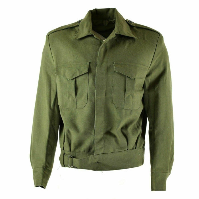 Äkta grekisk army Field Ike jacka gabardine ull blaze Olive militär NYHET - GoMilitar