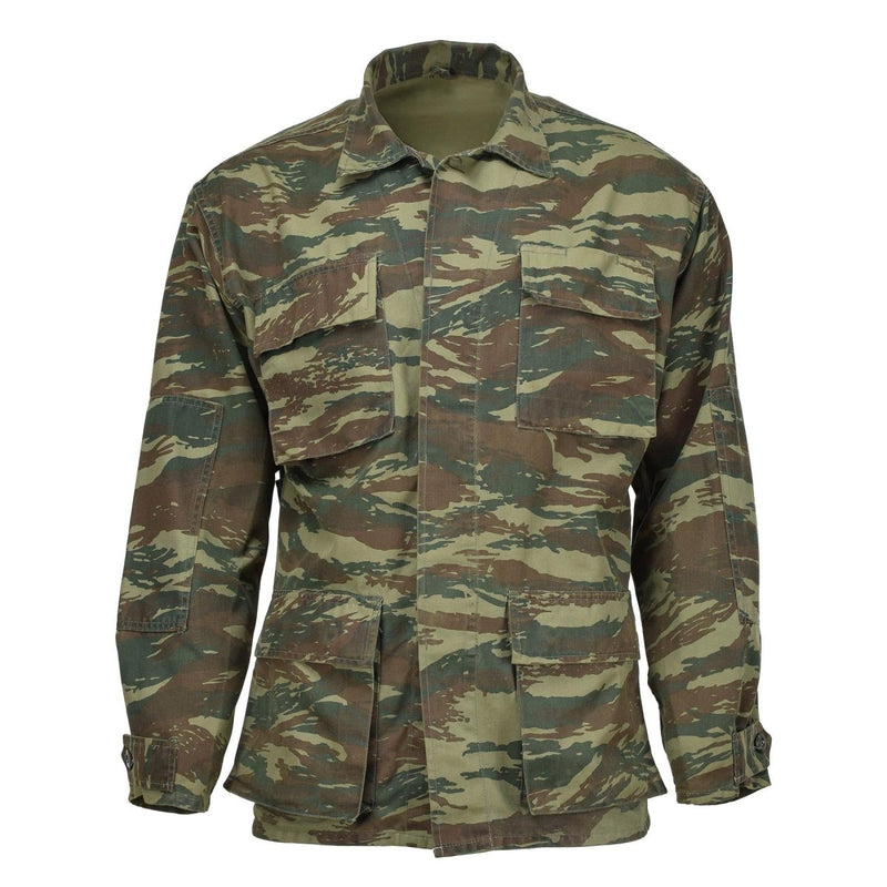 Äkta grekisk militärjacka Hållbar fält Taktisk strid Dark Lizard Camo