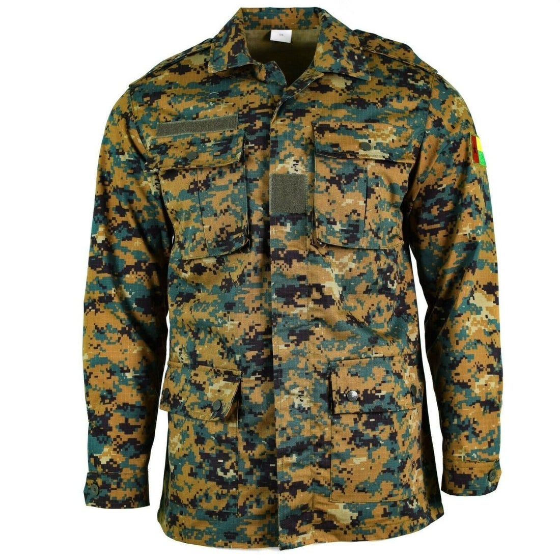 Äkta Guinee Bissau Army Jacket Ripstop Digital Savana Camo Military Issue New