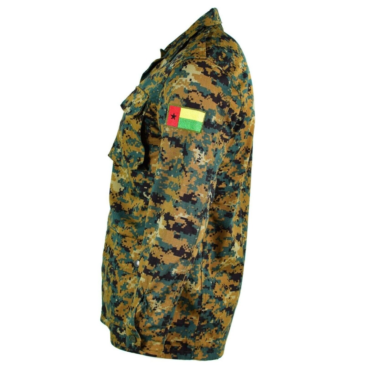 Äkta Guinee Bissau Army Jacket Ripstop Digital Savana Camo Military Issue New