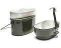 Äkta ungerska arméns mess kit. Aluminium Military Bowler Pot 2st Set