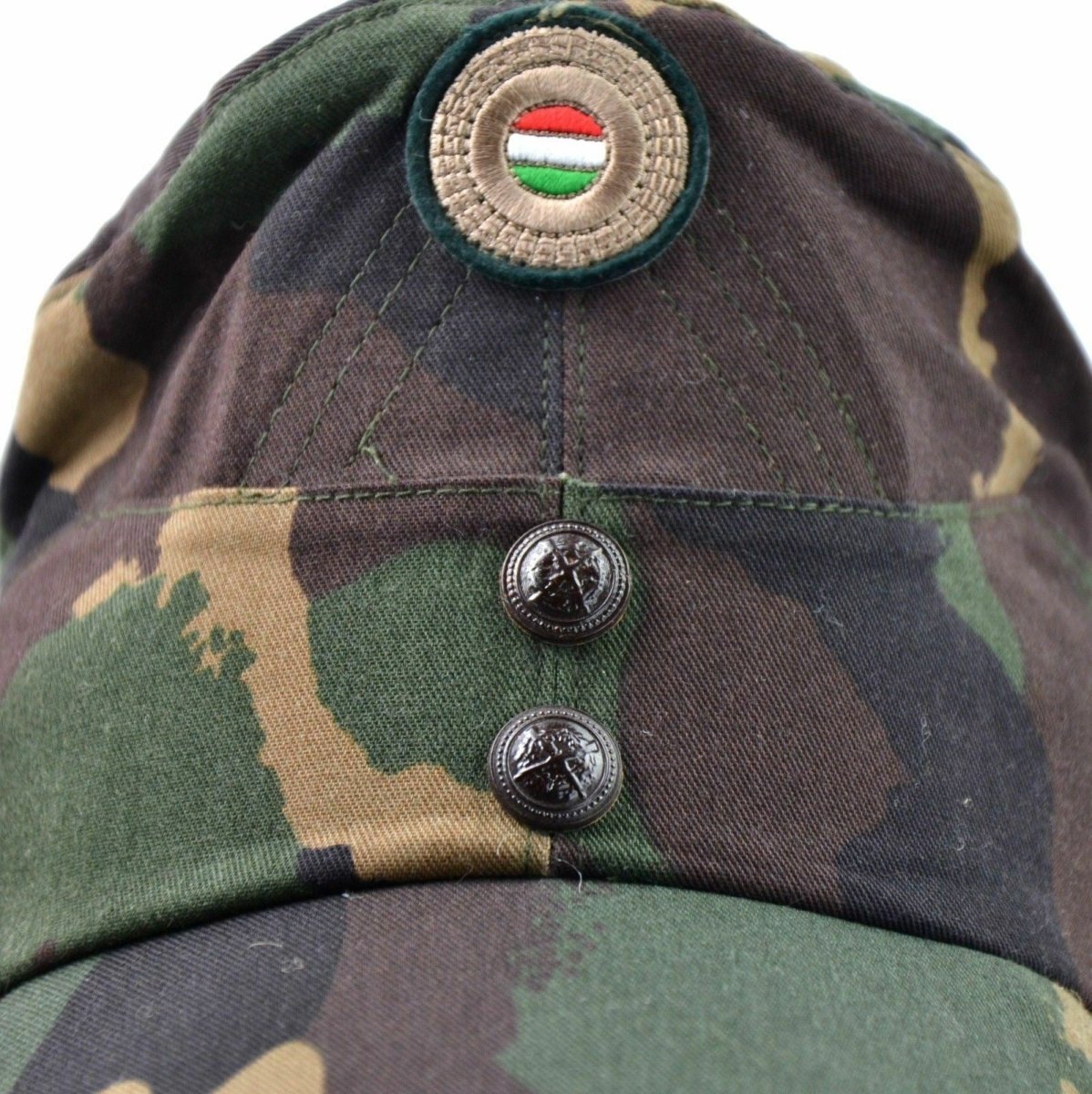Äkta ungerska camo armé vinterkapslock militär fälthatt med färgmärke ny