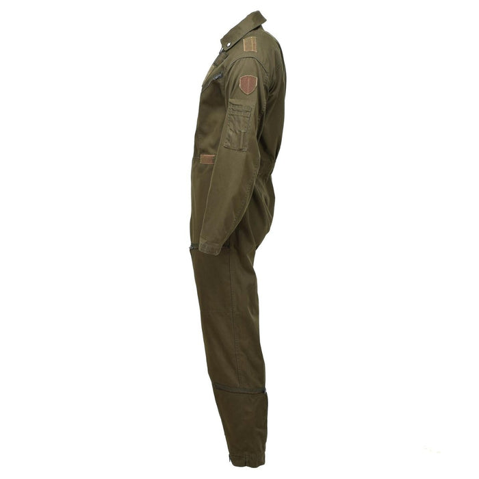 Äkta italiensk flygbesättning flygoverall militärdräkt mekaniker oliv jumpsuit - GoMilitar