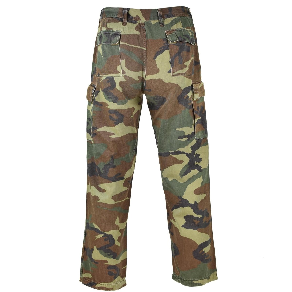 Äkta italienska armébyxor Nato Combat Cotton Woodland Camouflage Field Trousers