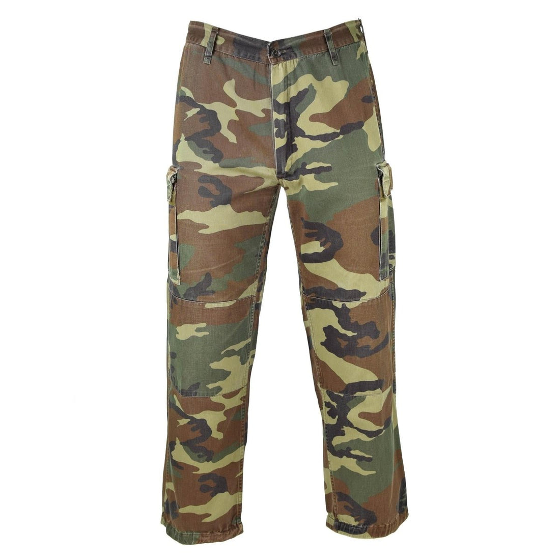 Äkta italienska armébyxor Nato Combat Cotton Woodland Camouflage Field Trousers