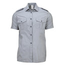 Genuine Italian Military Classic Shirt Short Sleeve Design Women Grey New - GoMilitar