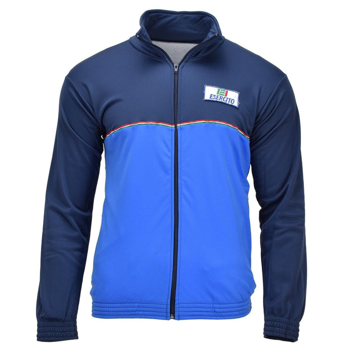 Äkta italiensk militär gymjacka med dragkedja Esercito Emblem Snygg blå - GoMilitar