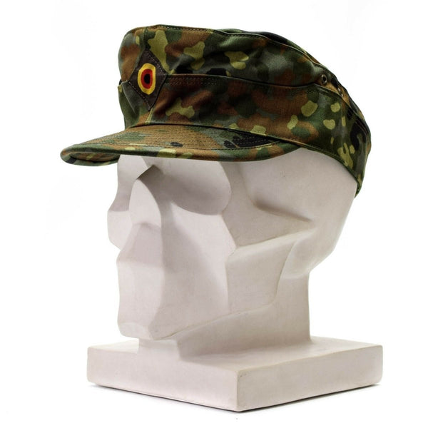 Äkine Original German Army Flecktarn Cap BW Woodland Camo Military Hat Ny