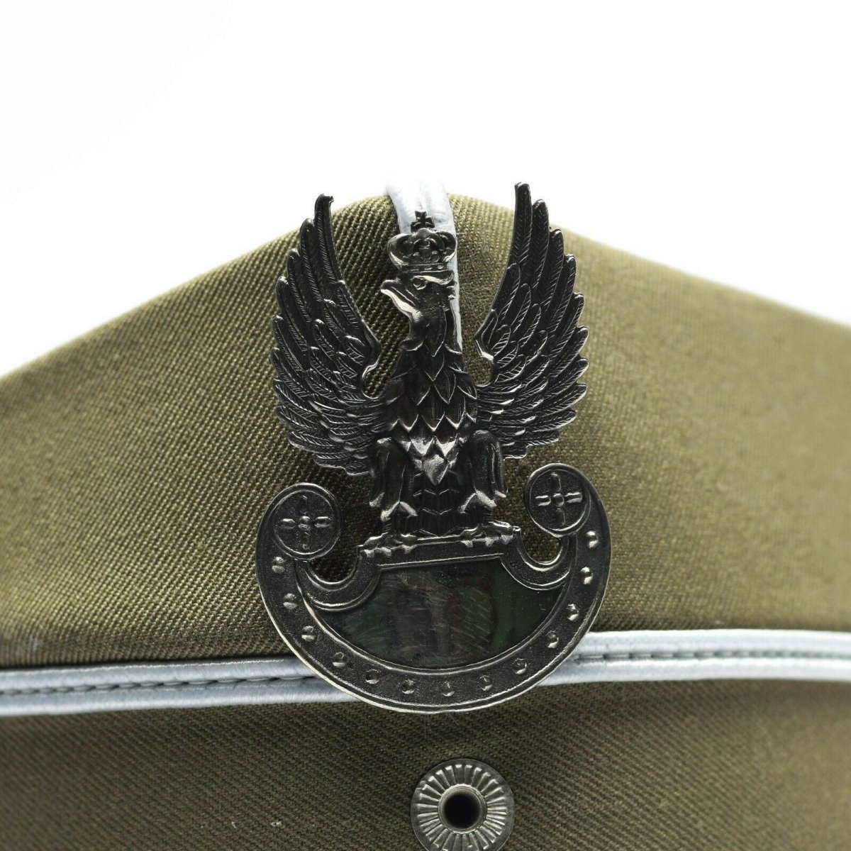 Äkta polska militära visirhat Polen armé officer toppade örncockad ny