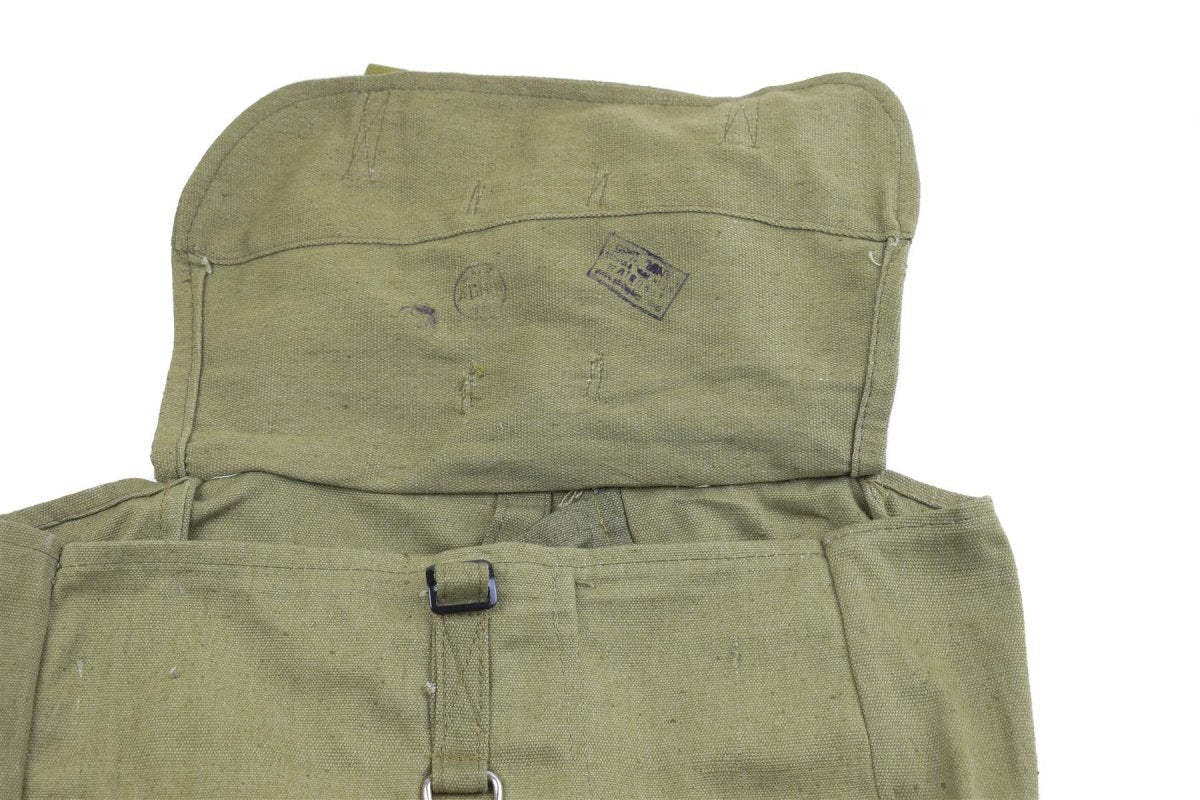 Äkta rumänska armébrödpåse militäröverskott olivduk haversack od ny