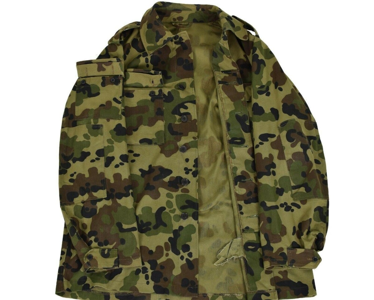 Äkta rumänska arméfältjacka Militär BDU M93 Camo Leaf Military Combat