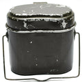 Äkta rumänska arméns mess -kit. Aluminium militär bowler kruka