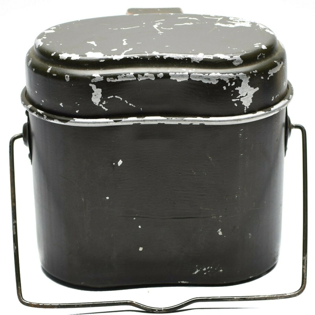 Äkta rumänska arméns mess -kit. Aluminium militär bowler kruka