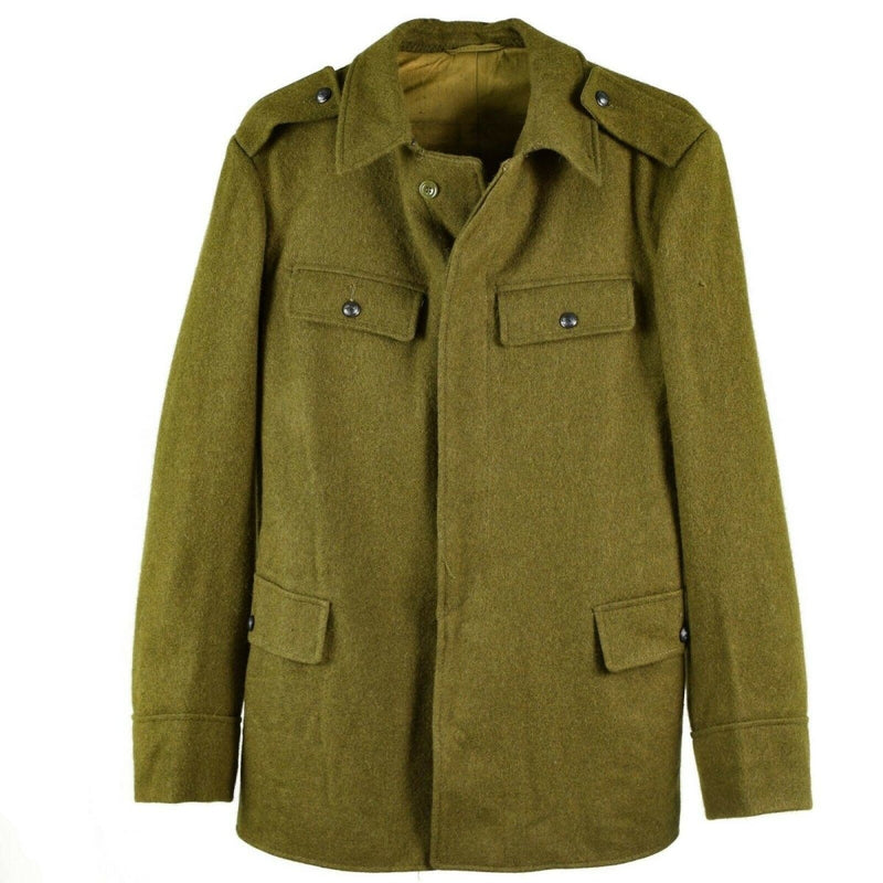 Genuine Romanian army wool jacket combat Khaki OD - GoMilitar